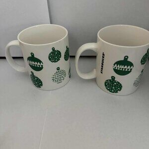 STARBUCKS - 2016 Holiday Ornament 12 oz Mugs (2)